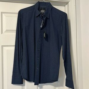 New with tags, men’s medium, navy with white dots, Joseph Abboud button up shirt